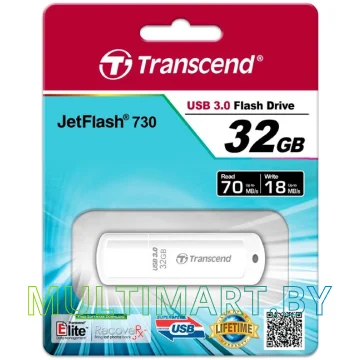 USB Flash Transcend JetFlash 730 32Gb White (TS32GJF730) картинка 4